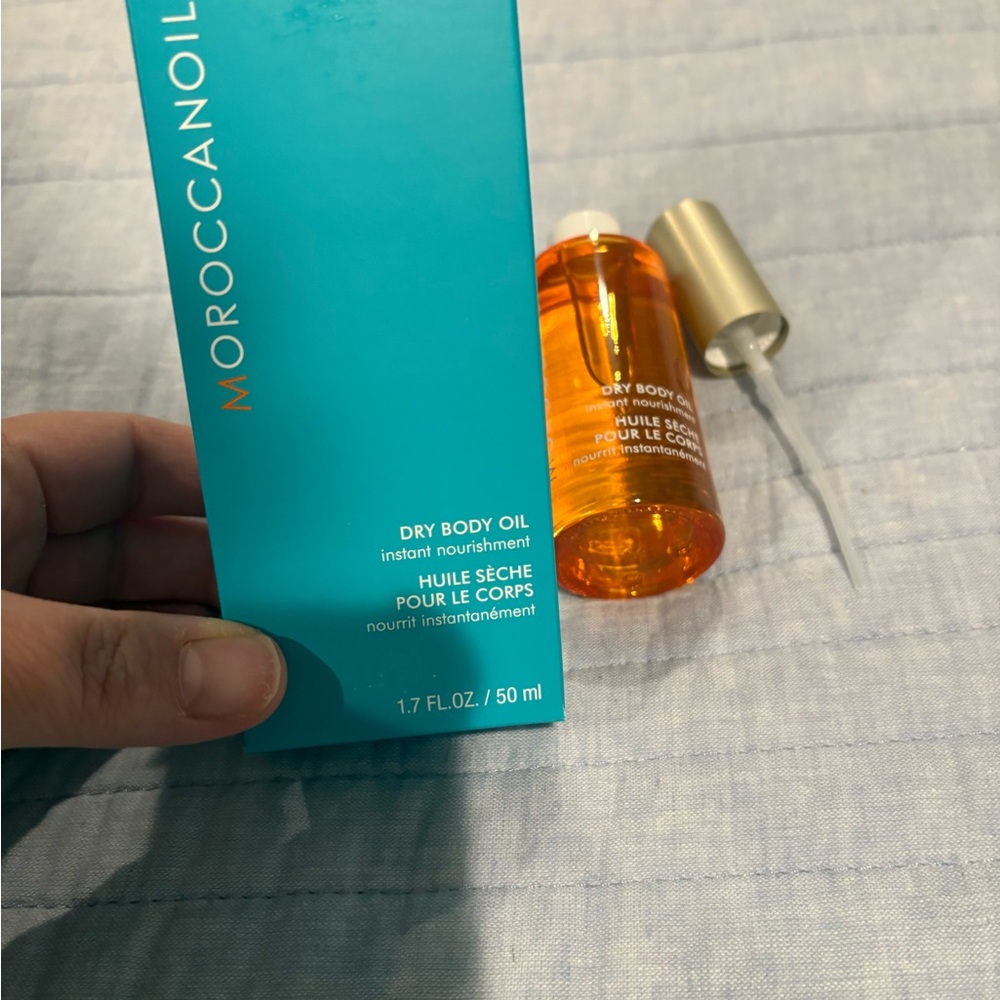Moroccanoil Dry Body Oil in Teal Packaging